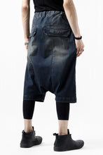 画像をギャラリービューアに読み込む, ISAMU KATAYAMA BACKLASH SARROUEL DENIM SHORTS / EXTREME STRETCH DIRTY (INDIGO)