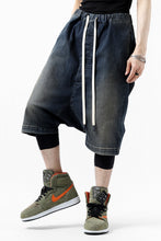 画像をギャラリービューアに読み込む, ISAMU KATAYAMA BACKLASH SARROUEL DENIM SHORTS / EXTREME STRETCH DIRTY (INDIGO)