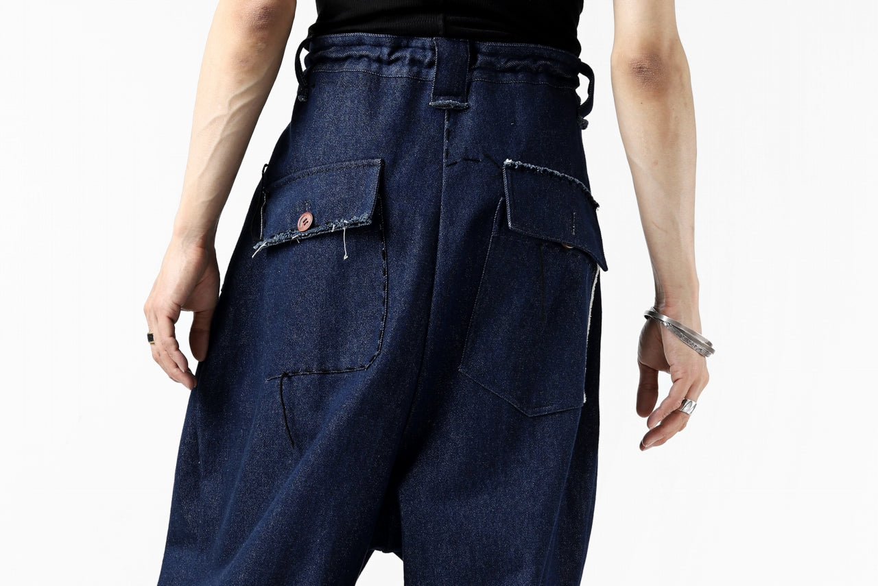 daska x LOOM exclucive wide tapered pants / organic denim washer (INDIGO)