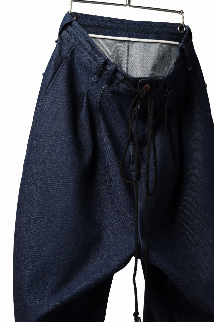 daska x LOOM exclucive wide tapered pants / organic denim washer (INDIGO)