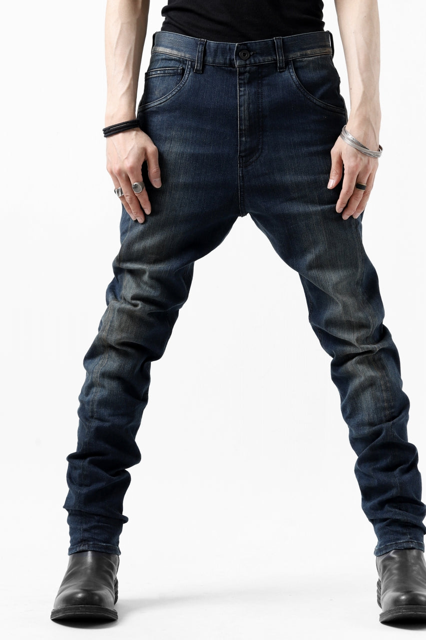 画像をギャラリービューアに読み込む, ISAMU KATAYAMA BACKLASH L/C SLIM DENIM PANTS / EXTREME STRETCH DIRTY (INDIGO)