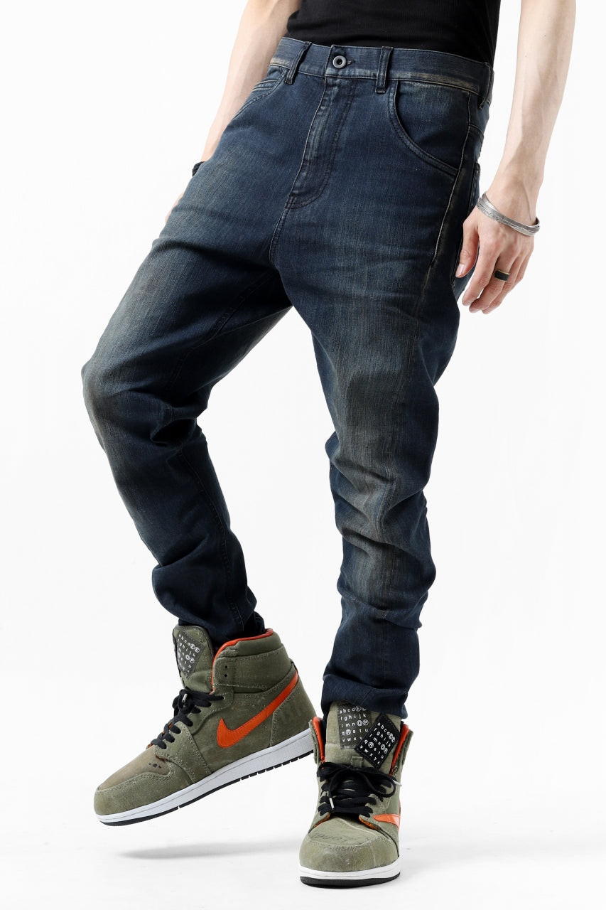 画像をギャラリービューアに読み込む, ISAMU KATAYAMA BACKLASH L/C SLIM DENIM PANTS / EXTREME STRETCH DIRTY (INDIGO)
