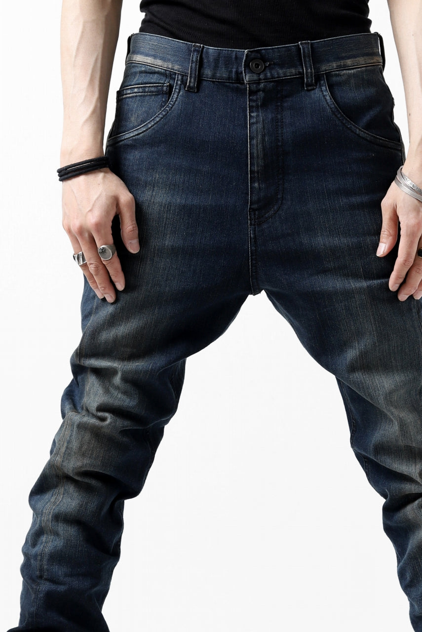 画像をギャラリービューアに読み込む, ISAMU KATAYAMA BACKLASH L/C SLIM DENIM PANTS / EXTREME STRETCH DIRTY (INDIGO)