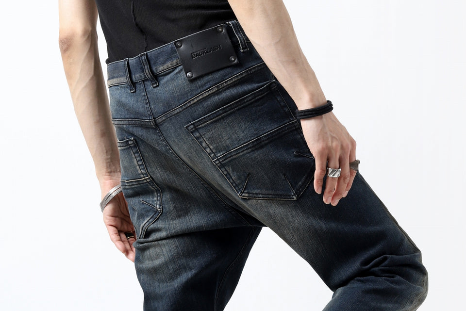 画像をギャラリービューアに読み込む, ISAMU KATAYAMA BACKLASH L/C SLIM DENIM PANTS / EXTREME STRETCH DIRTY (INDIGO)