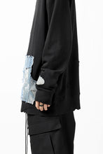 画像をギャラリービューアに読み込む, RESURRECTION HANDMADE remake sweat L/S with vintage denim pocket (BLACK#B)