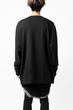 画像をギャラリービューアに読み込む, RESURRECTION HANDMADE remake sweat L/S with vintage denim pocket (BLACK#C)