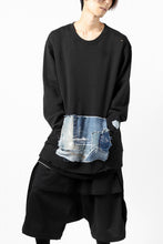画像をギャラリービューアに読み込む, RESURRECTION HANDMADE remake sweat L/S with vintage denim pocket (BLACK#A)