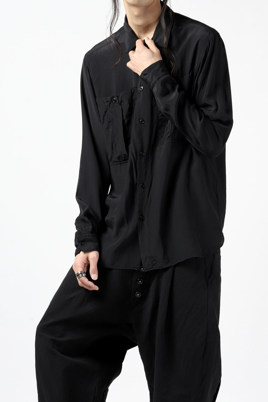 画像をギャラリービューアに読み込む, KLASICA exclusive SH-035 POCKET SHIRT / FUJI ETTE (BLACK)