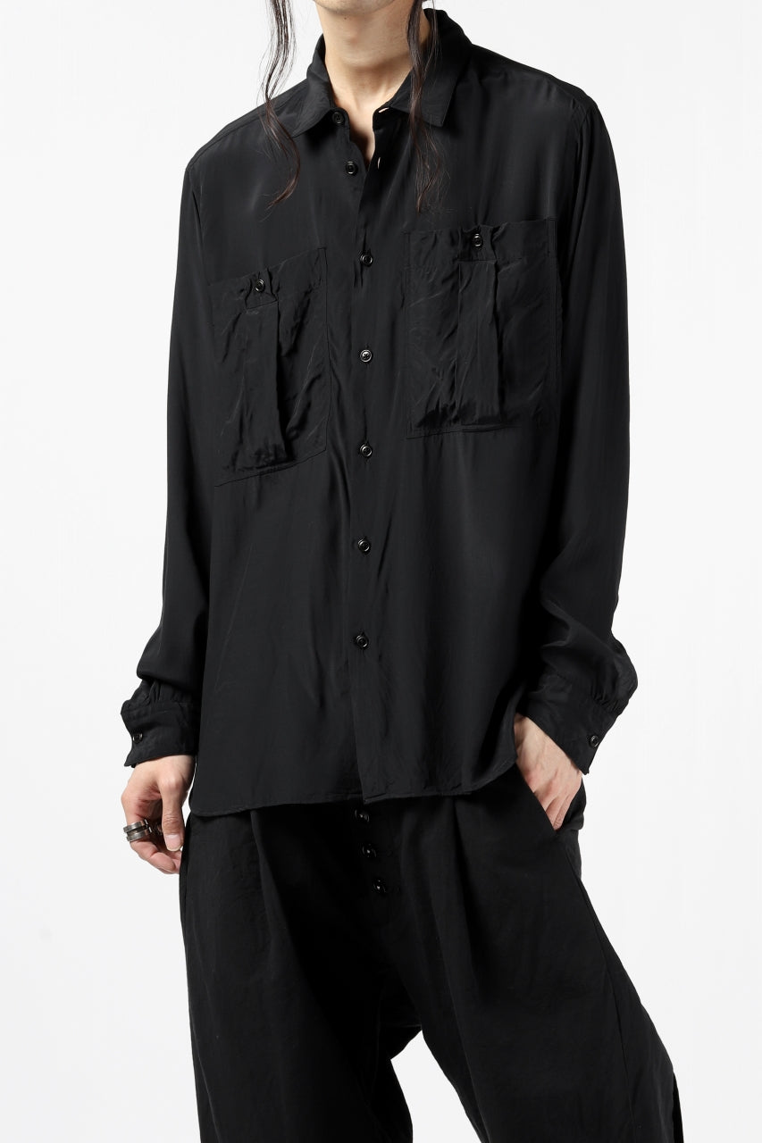 画像をギャラリービューアに読み込む, KLASICA exclusive SH-035 POCKET SHIRT / FUJI ETTE (BLACK)