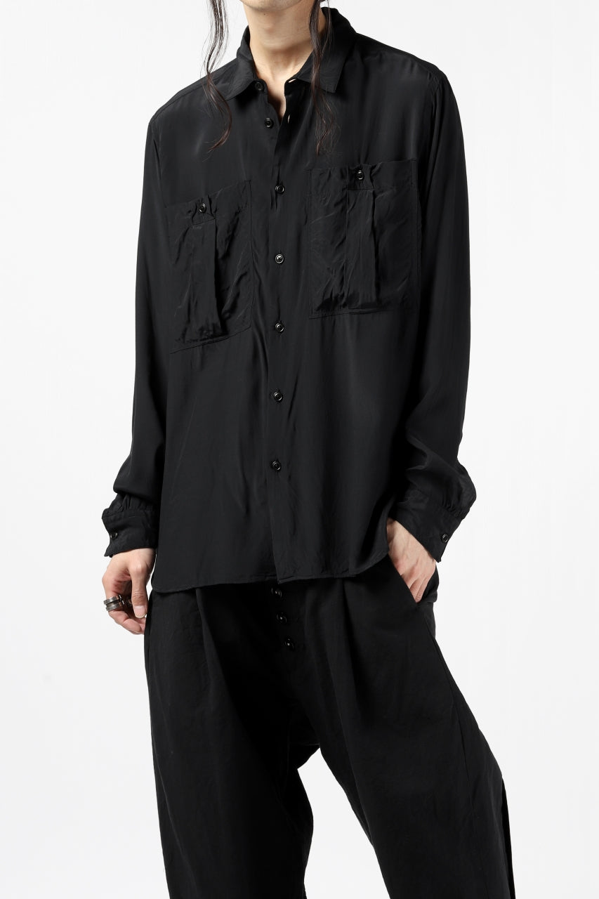画像をギャラリービューアに読み込む, KLASICA exclusive SH-035 POCKET SHIRT / FUJI ETTE (BLACK)