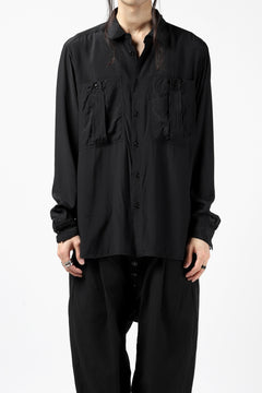 画像をギャラリービューアに読み込む, KLASICA exclusive SH-035 POCKET SHIRT / FUJI ETTE (BLACK)