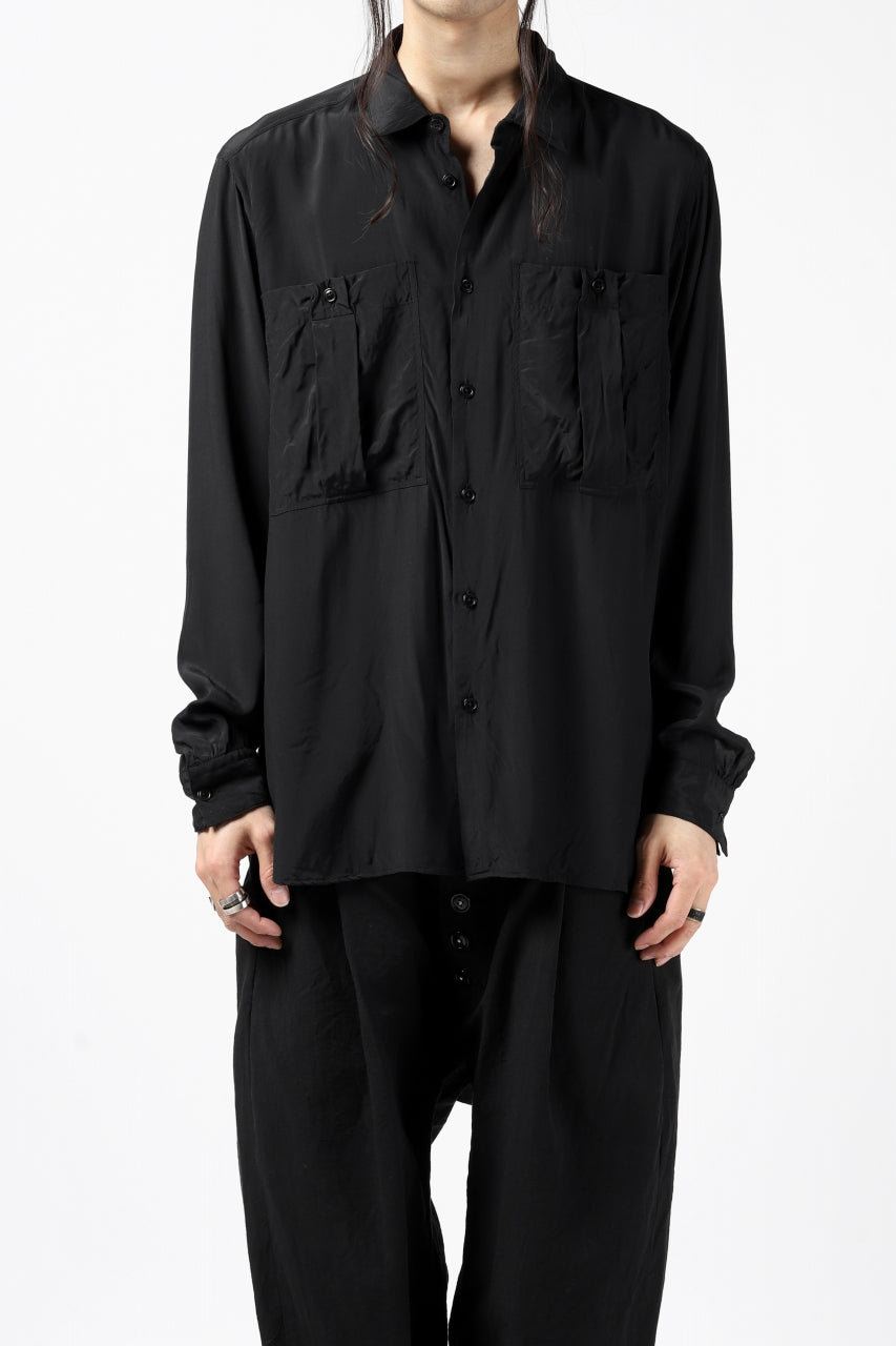 画像をギャラリービューアに読み込む, KLASICA exclusive SH-035 POCKET SHIRT / FUJI ETTE (BLACK)