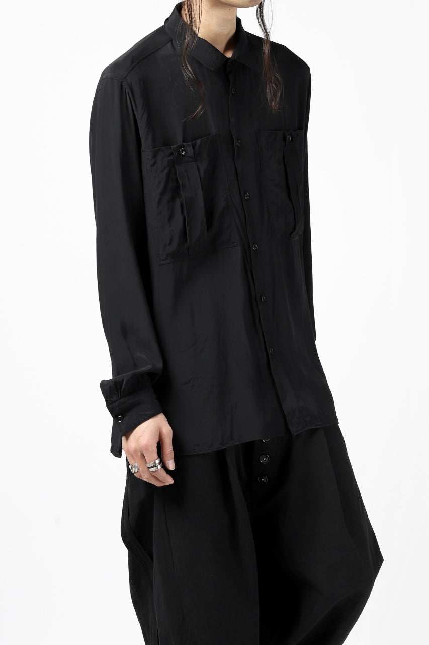 画像をギャラリービューアに読み込む, KLASICA exclusive SH-035 POCKET SHIRT / FUJI ETTE (BLACK)