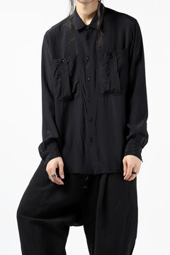 画像をギャラリービューアに読み込む, KLASICA exclusive SH-035 POCKET SHIRT / FUJI ETTE (BLACK)