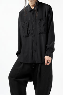 画像をギャラリービューアに読み込む, KLASICA exclusive SH-035 POCKET SHIRT / FUJI ETTE (BLACK)