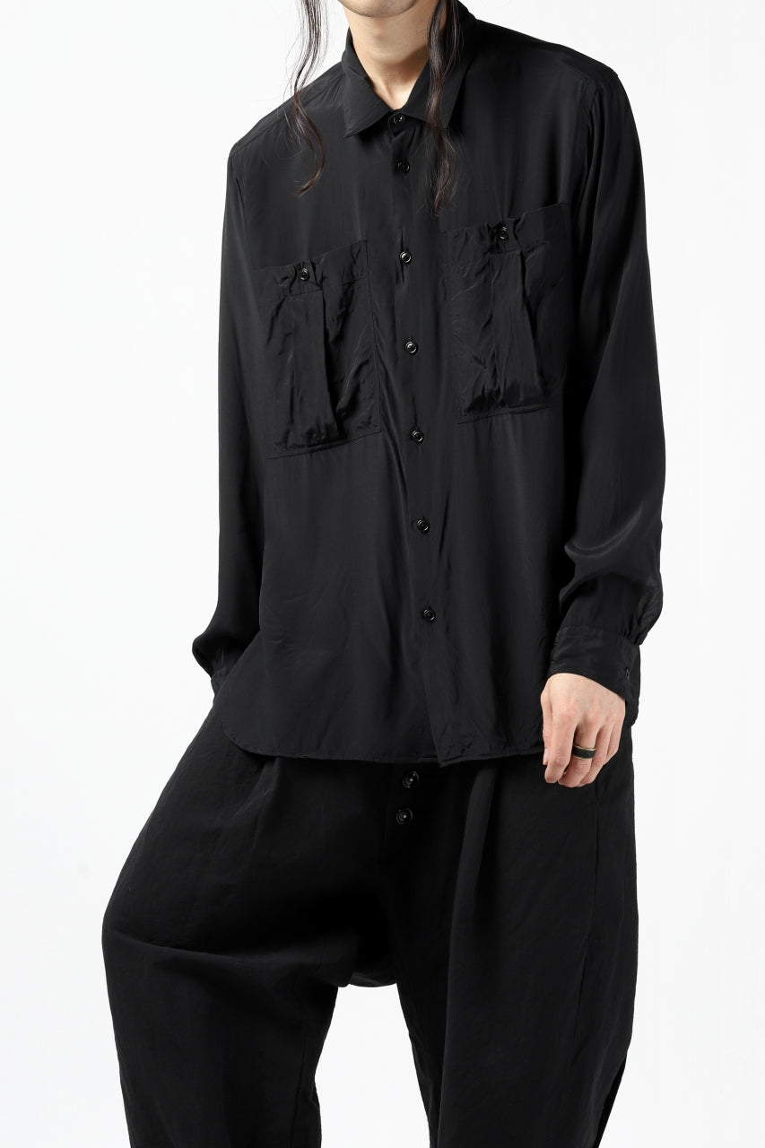 画像をギャラリービューアに読み込む, KLASICA exclusive SH-035 POCKET SHIRT / FUJI ETTE (BLACK)