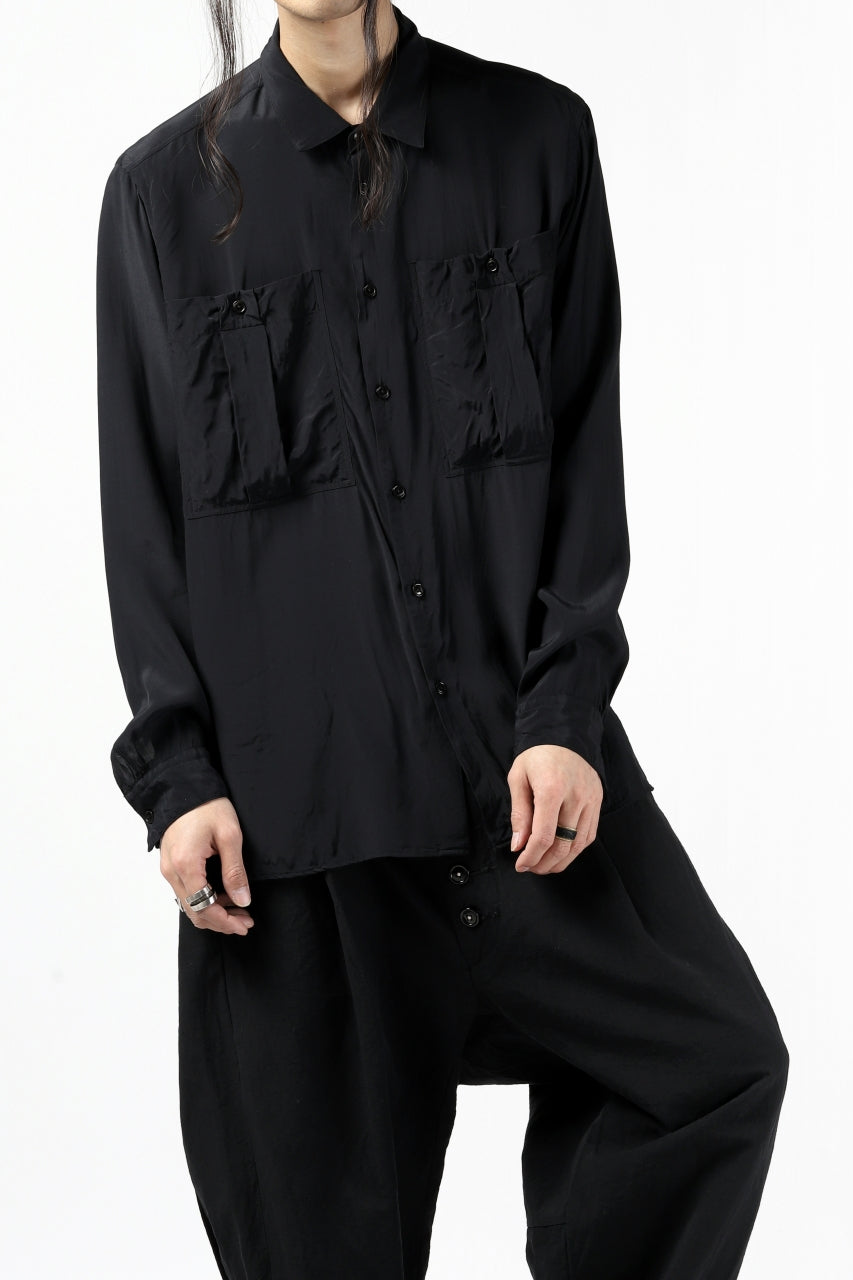 画像をギャラリービューアに読み込む, KLASICA exclusive SH-035 POCKET SHIRT / FUJI ETTE (BLACK)