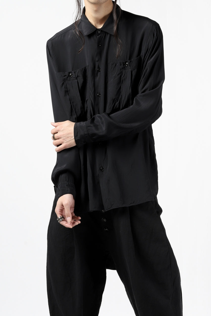 画像をギャラリービューアに読み込む, KLASICA exclusive SH-035 POCKET SHIRT / FUJI ETTE (BLACK)