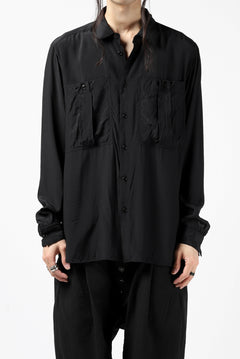 画像をギャラリービューアに読み込む, KLASICA exclusive SH-035 POCKET SHIRT / FUJI ETTE (BLACK)