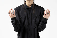 画像をギャラリービューアに読み込む, KLASICA exclusive SH-035 POCKET SHIRT / FUJI ETTE (BLACK)