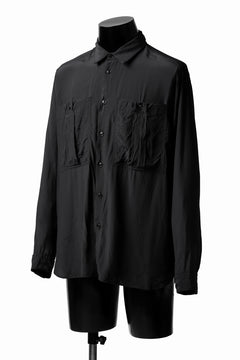 画像をギャラリービューアに読み込む, KLASICA exclusive SH-035 POCKET SHIRT / FUJI ETTE (BLACK)