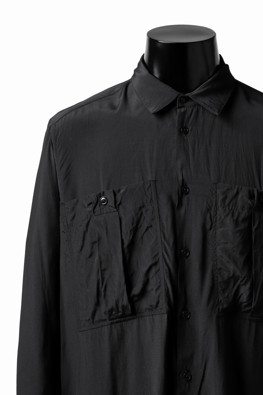 画像をギャラリービューアに読み込む, KLASICA exclusive SH-035 POCKET SHIRT / FUJI ETTE (BLACK)