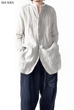 Load image into Gallery viewer, sus-sous officer shirt / LW yarndyed stripe (NATURAL×STRIPE)