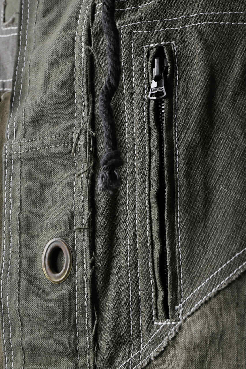 画像をギャラリービューアに読み込む, BACKLASH x LOOM exclusive RECONSTRUCTIVE HOODED JACKET / VINTAGE MILITARY CANVAS