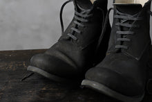 画像をギャラリービューアに読み込む, prtl "one make" Lace Up Boots (JAPAN Cow Reversed Leather / Hand Dyed BLACK)