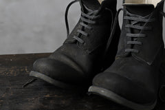 画像をギャラリービューアに読み込む, prtl "one make" Lace Up Boots (JAPAN Cow Reversed Leather / Hand Dyed BLACK)