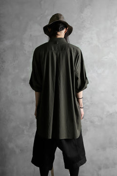 画像をギャラリービューアに読み込む, KLASICA LOOSE HALF SLEEVE SHIRT / DOUBLE VOILE CLOTH (GARMENT WASHED) (OLIVE)