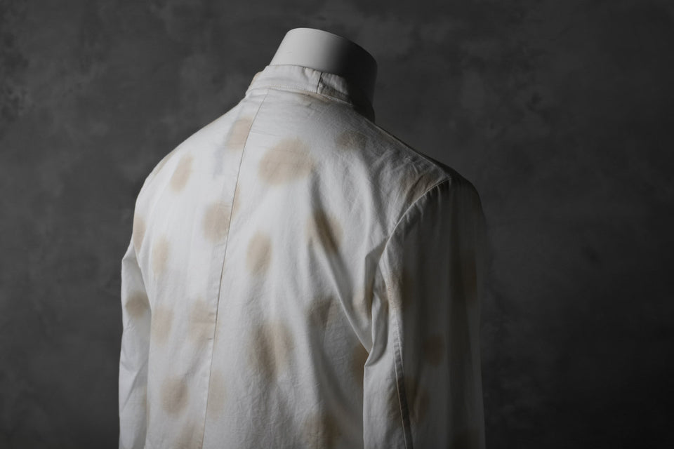 画像をギャラリービューアに読み込む, Aleksandr Manamis Raw Hallf Collar Shirt / Tea Stain Dot