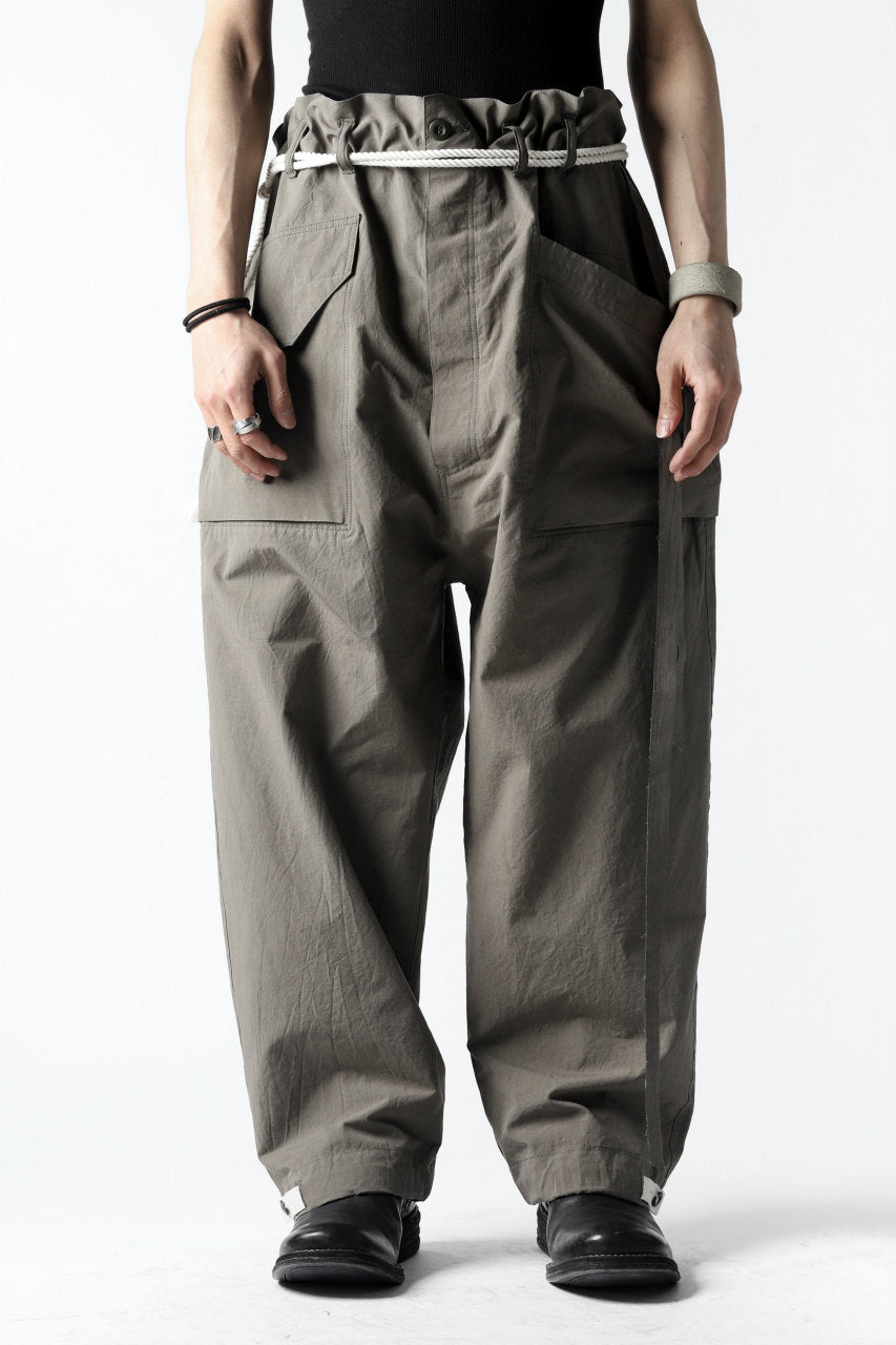 画像をギャラリービューアに読み込む, ISAMU KATAYAMA BACKLASH WIDE TAPERED PANTS / SALT SHRINKAGE TYPEWRITER CLOTH
