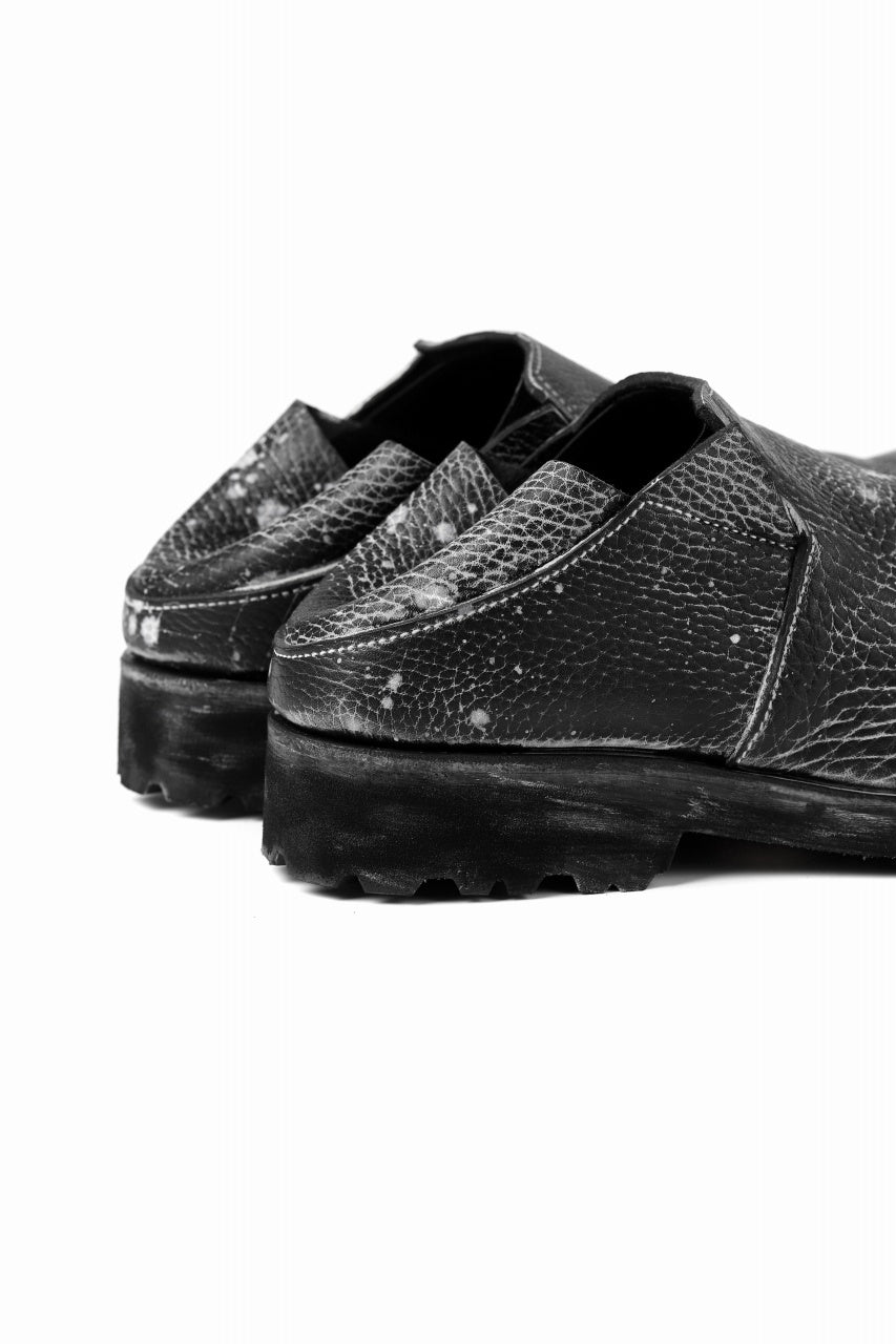 画像をギャラリービューアに読み込む, Portaille exclusive PL5 VB Slipon Shoes / Oiled Kip handpainted (BLACK)