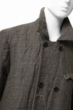 画像をギャラリービューアに読み込む, YUTA MATSUOKA double-breasted long coat / primitive wool (brown)