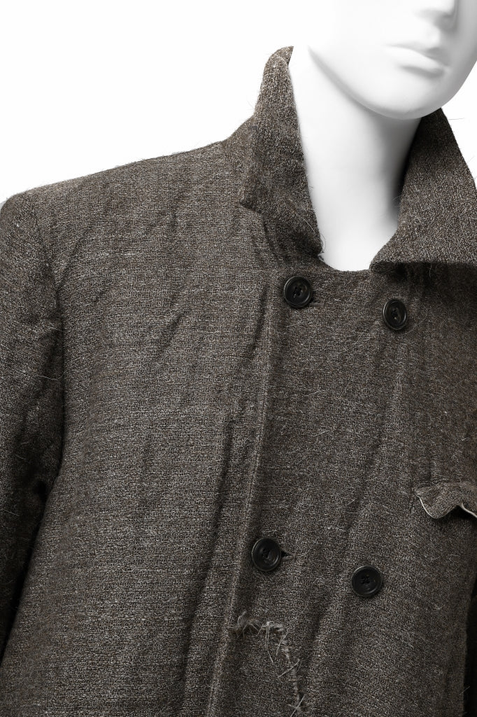 画像をギャラリービューアに読み込む, YUTA MATSUOKA double-breasted long coat / primitive wool (brown)
