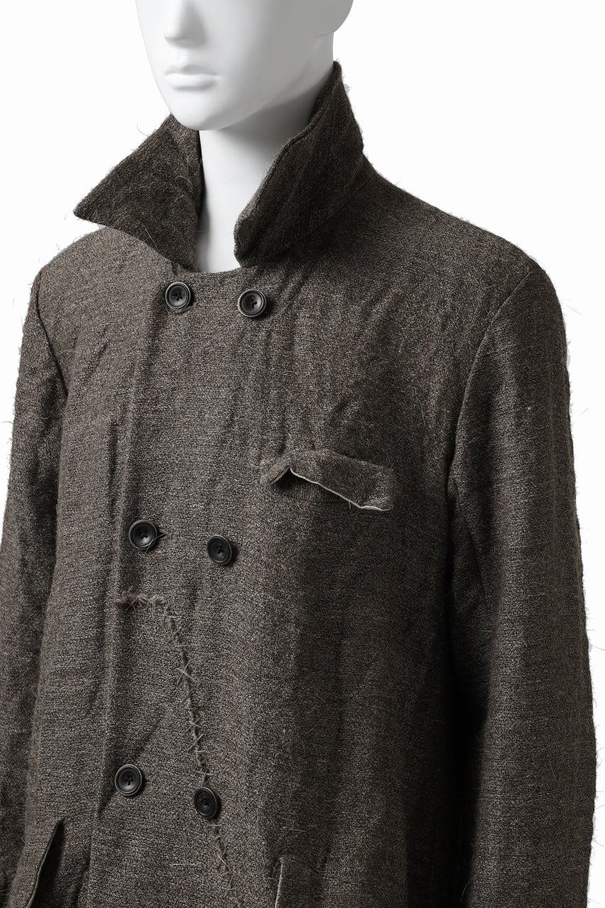 画像をギャラリービューアに読み込む, YUTA MATSUOKA double-breasted long coat / primitive wool (brown)