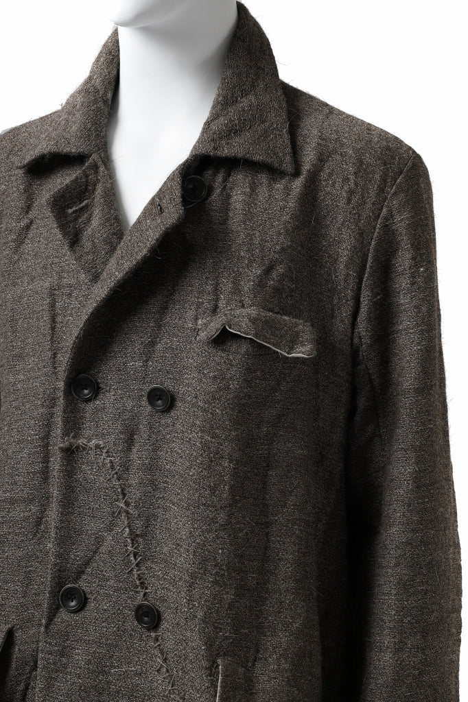 画像をギャラリービューアに読み込む, YUTA MATSUOKA double-breasted long coat / primitive wool (brown)