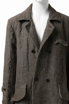 画像をギャラリービューアに読み込む, YUTA MATSUOKA double-breasted long coat / primitive wool (brown)