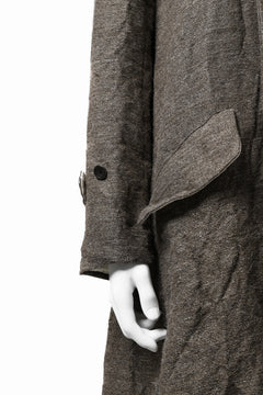 画像をギャラリービューアに読み込む, YUTA MATSUOKA double-breasted long coat / primitive wool (brown)