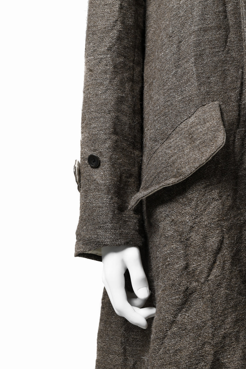 画像をギャラリービューアに読み込む, YUTA MATSUOKA double-breasted long coat / primitive wool (brown)