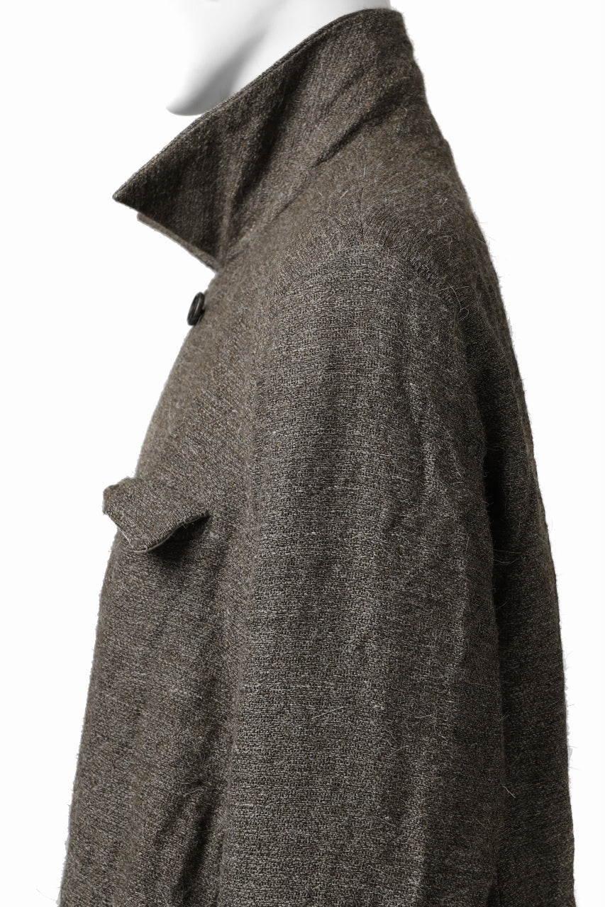 画像をギャラリービューアに読み込む, YUTA MATSUOKA double-breasted long coat / primitive wool (brown)