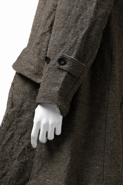 画像をギャラリービューアに読み込む, YUTA MATSUOKA double-breasted long coat / primitive wool (brown)