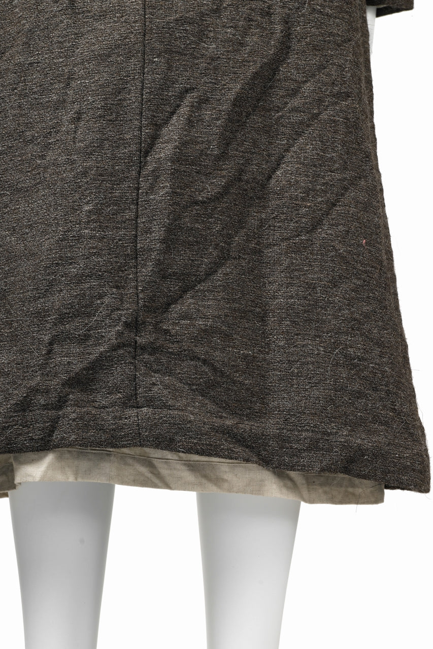 画像をギャラリービューアに読み込む, YUTA MATSUOKA double-breasted long coat / primitive wool (brown)