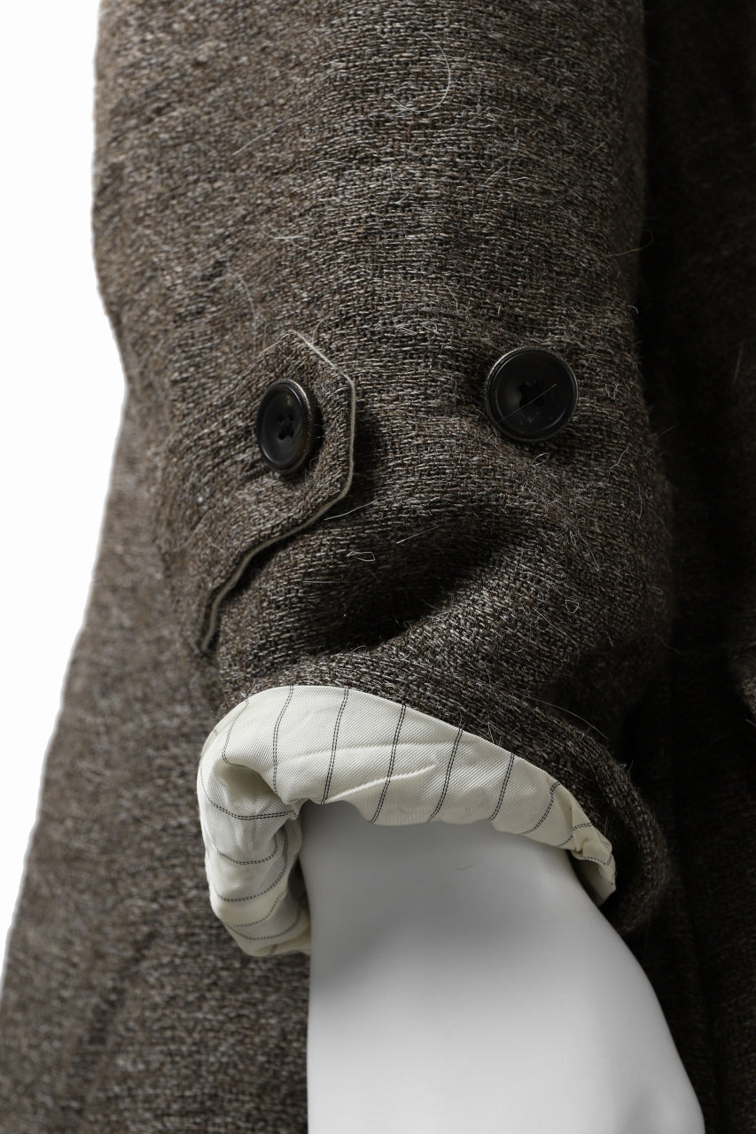 画像をギャラリービューアに読み込む, YUTA MATSUOKA double-breasted long coat / primitive wool (brown)