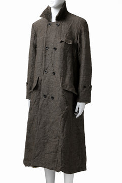 画像をギャラリービューアに読み込む, YUTA MATSUOKA double-breasted long coat / primitive wool (brown)