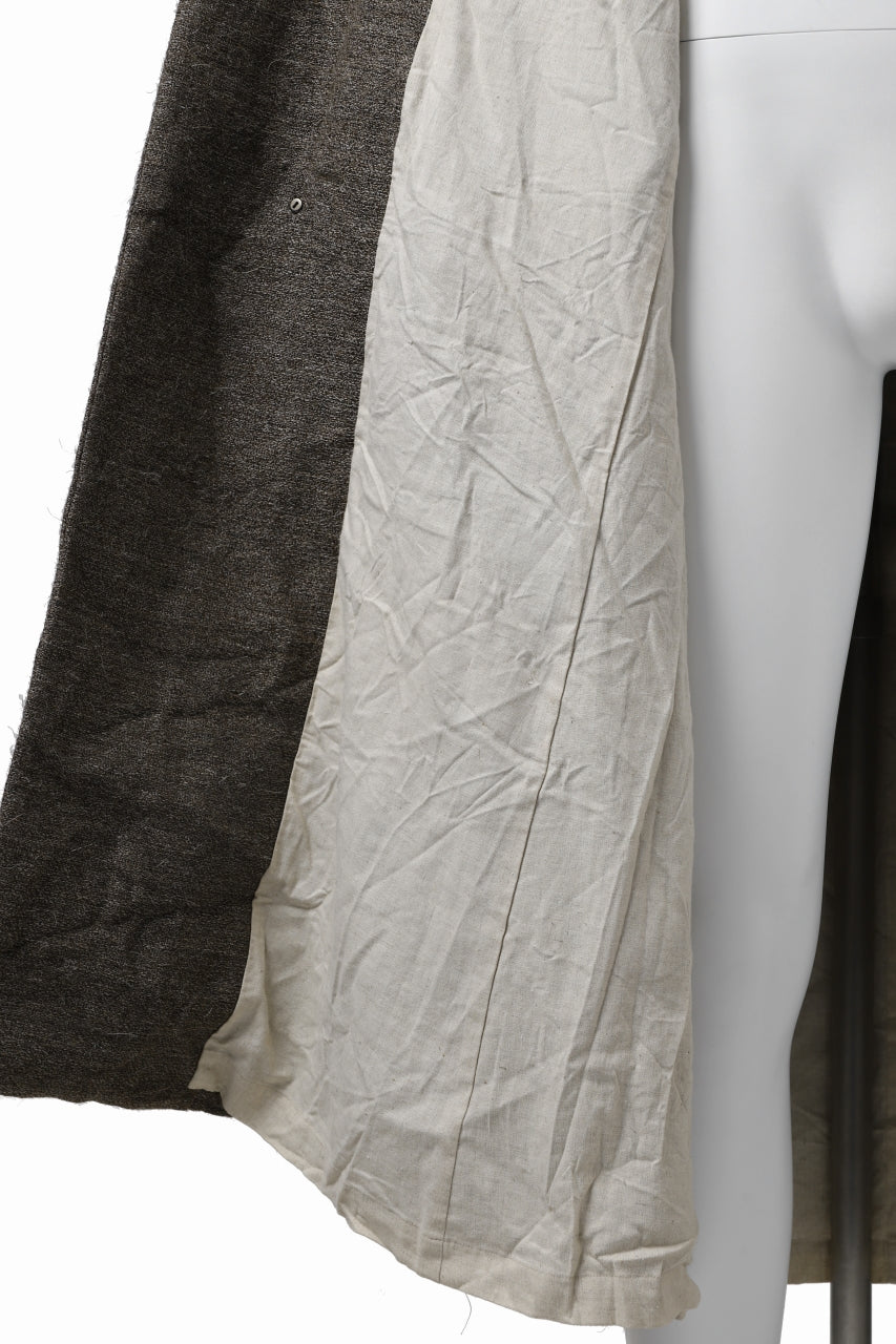 画像をギャラリービューアに読み込む, YUTA MATSUOKA double-breasted long coat / primitive wool (brown)