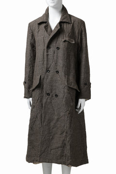 画像をギャラリービューアに読み込む, YUTA MATSUOKA double-breasted long coat / primitive wool (brown)