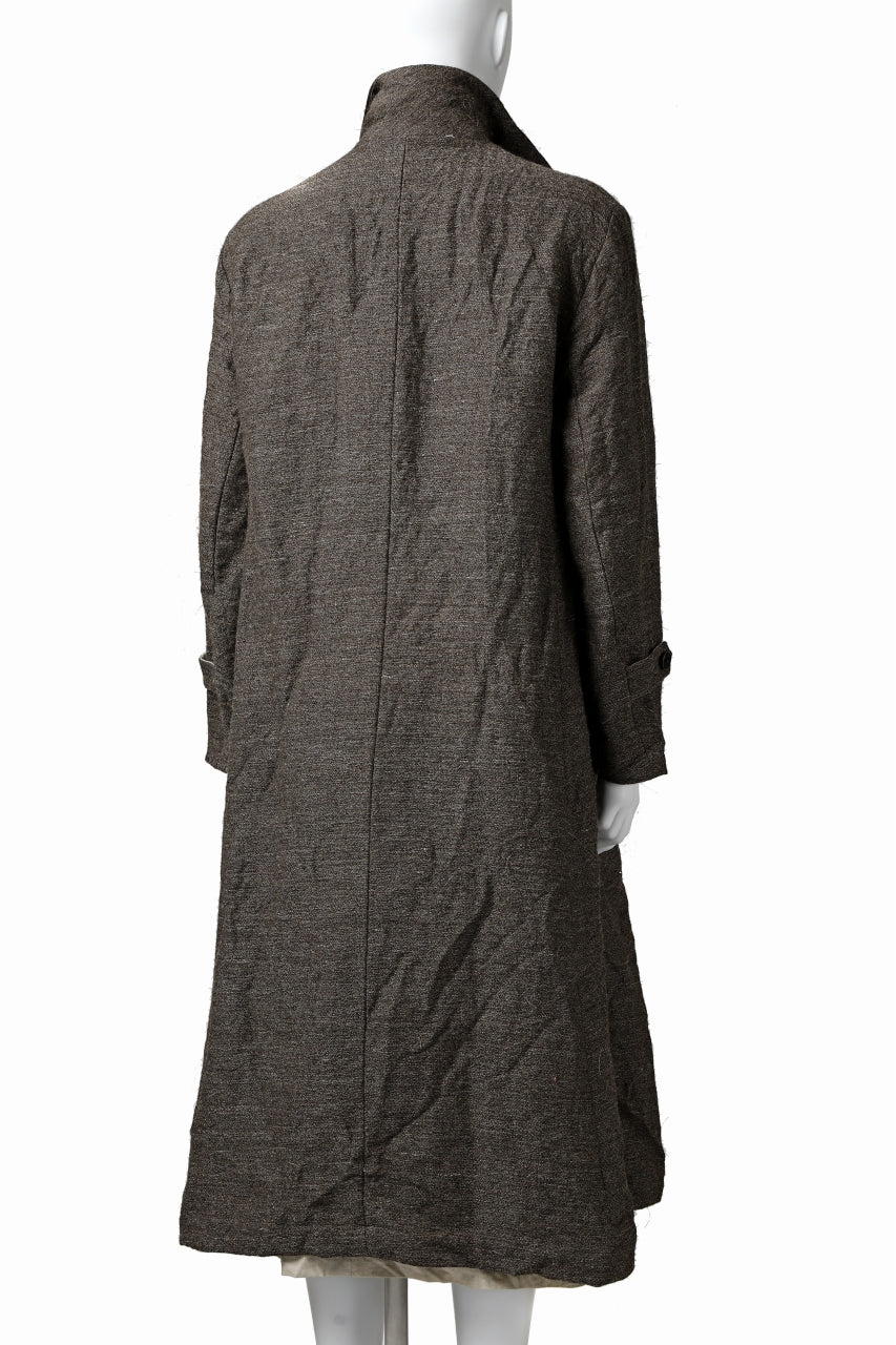 画像をギャラリービューアに読み込む, YUTA MATSUOKA double-breasted long coat / primitive wool (brown)