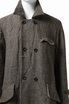 画像をギャラリービューアに読み込む, YUTA MATSUOKA double-breasted long coat / primitive wool (brown)